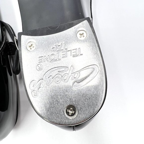 Capezio Womens Size 6 6M 3800 Mary‎ Jane Black Patent Buckled Dance Tap Shoes - Picture 13 of 14
